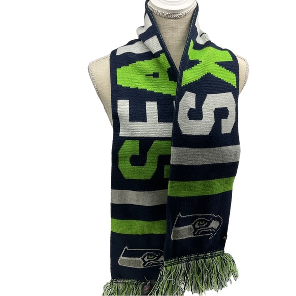 NFL Seattle Seahawks Scarf Multi Color With Fringe New - Picture 1 of 4